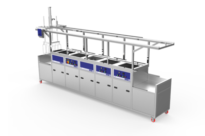 洁盟五槽半自动超声波清洗机